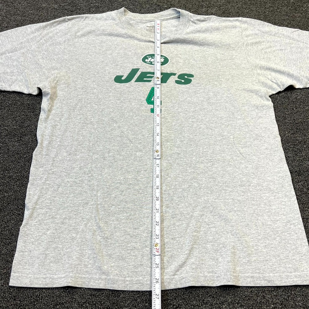 New York Jets Brett Favre #4 T-Shirt Mens Medium Gray Reebok NFL Football Sports - Picture 6 of 8